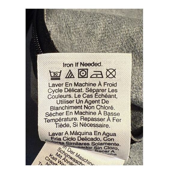 DKNY Women's Black Faux Leather Wide Leg Pants Size Large Side Zip NWOT - Picture 8 of 9